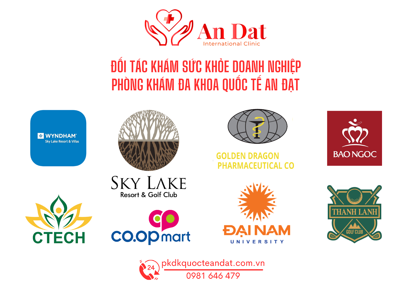 Đối tác khám sức khỏe doanh nghiệp tại Phòng khám Đa khoa Quốc tế An Đạt