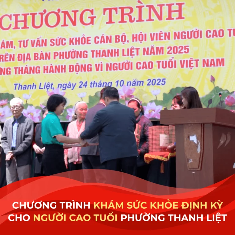 Đồng hành khám sức khỏe người cao tuổi phường Thanh Liệt