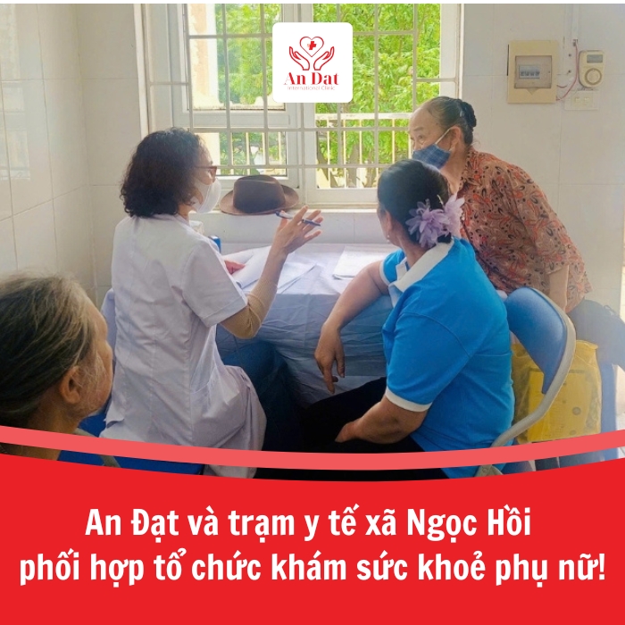 An Đạt và trạm y tế xã Ngọc Hồi phối hợp tổ chức khám sức khoẻ phụ nữ!